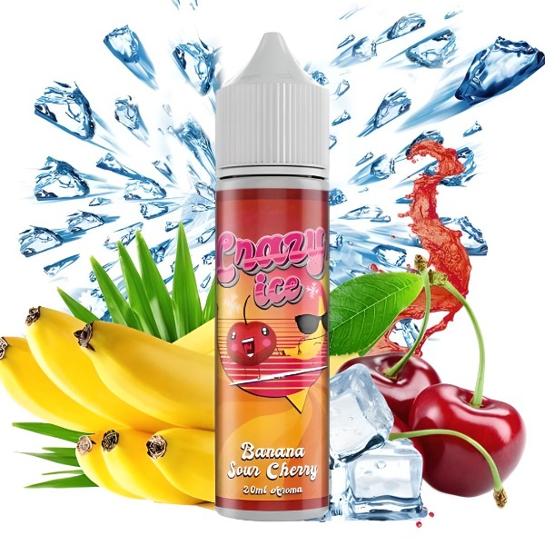 Steam City Crazy Ice Banana Sour Cherry Flavour Shot 60ml