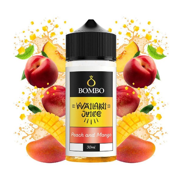 Bombo Wailani Juice Peach and Mango Flavour Shot 120ml