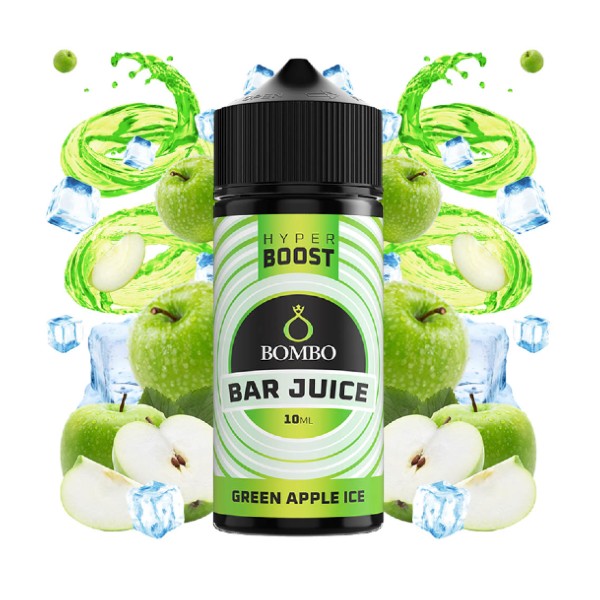 Bombo Bar Juice Hyper Boost Green Apple Ice Flavour Shot 120ml
