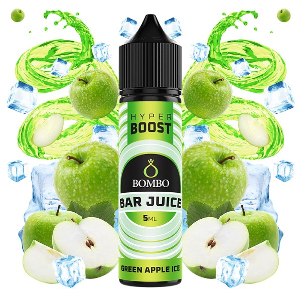Bombo Bar Juice Hyper Boost Green Apple Ice Flavour Shot 60ml