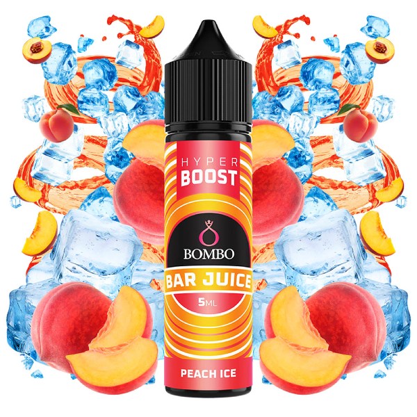 Bombo Bar Juice Hyper Boost Peach Ice Flavour Shot 60ml