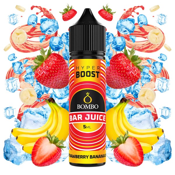 Bombo Bar Juice Hyper Boost Strawberry Banana Ice Flavour Shot 60ml