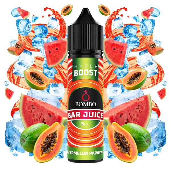 Bombo Bar Juice Hyper Boost Watermelon Papaya Ice Flavour Shot 60ml