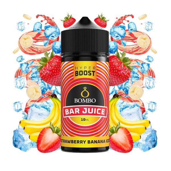 Bombo Bar Juice Hyper Boost Strawberry Banana Ice Flavour Shot 120ml