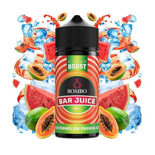 Bombo Bar Juice Hyper Boost Watermelon Papaya Ice Flavour Shot 120ml