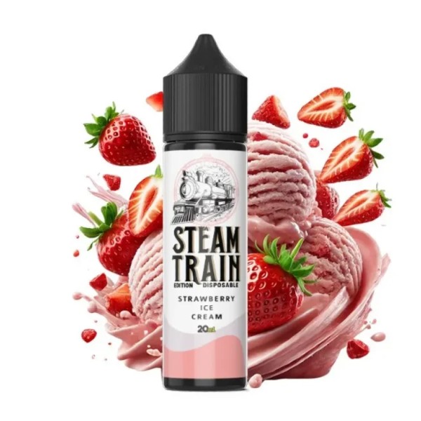 Steam Train Disposable Edition Strawberry Ice Cream Flavour Shot 60ml