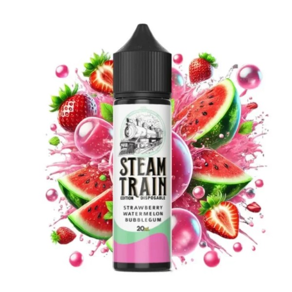 Steam Train Disposable Edition Strawberry Watermelon Bubblegum Flavour Shot 60ml