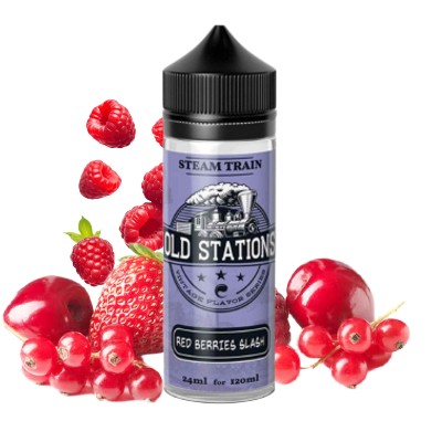 Steam Train Old Stations Red Berries Slash Flavour Shot 120ml