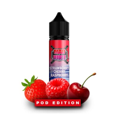 Mad Juice Pod Edition Strawberry Cherry Raspberry Flavour Shot 60ml